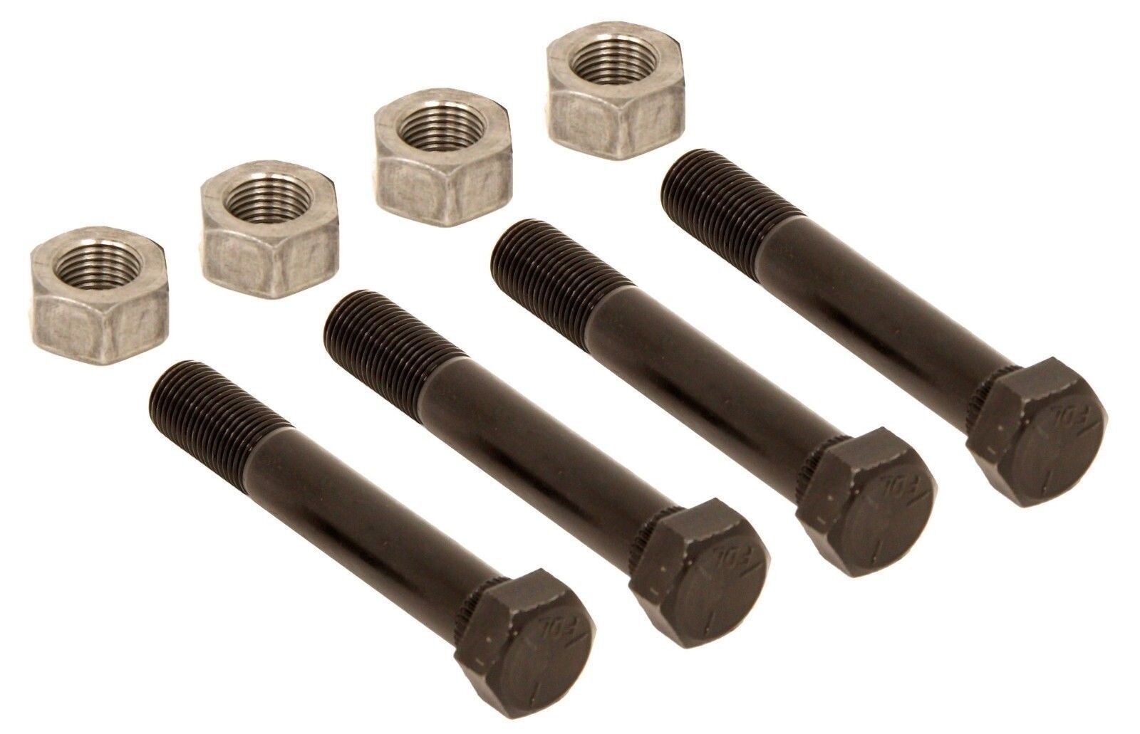 (4) Trailer leaf spring shackle bolts 9/16"-18 x 3-1/2" w/ lock nuts -23011/12