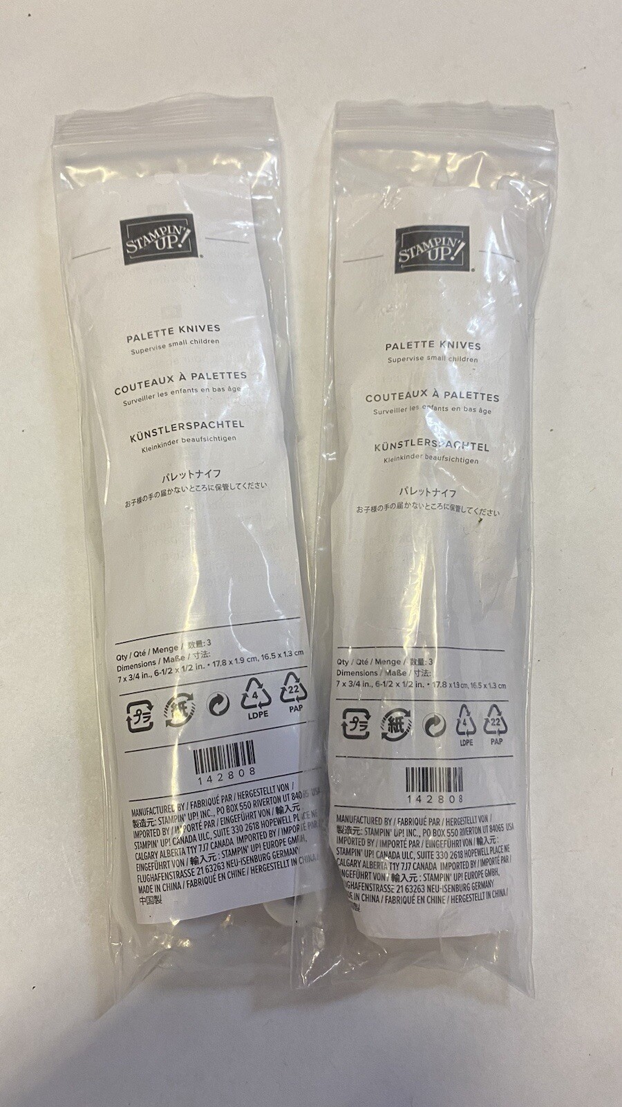 Stampin Up (2x) Sets Palette Knives Bundle 3per Set For Embossing & Paper Crafts
