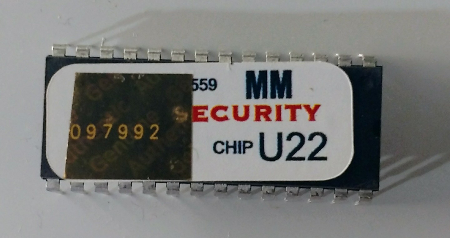 Williams WPC-S CPU G10/U22 security chip Medieval Madness pinball machine