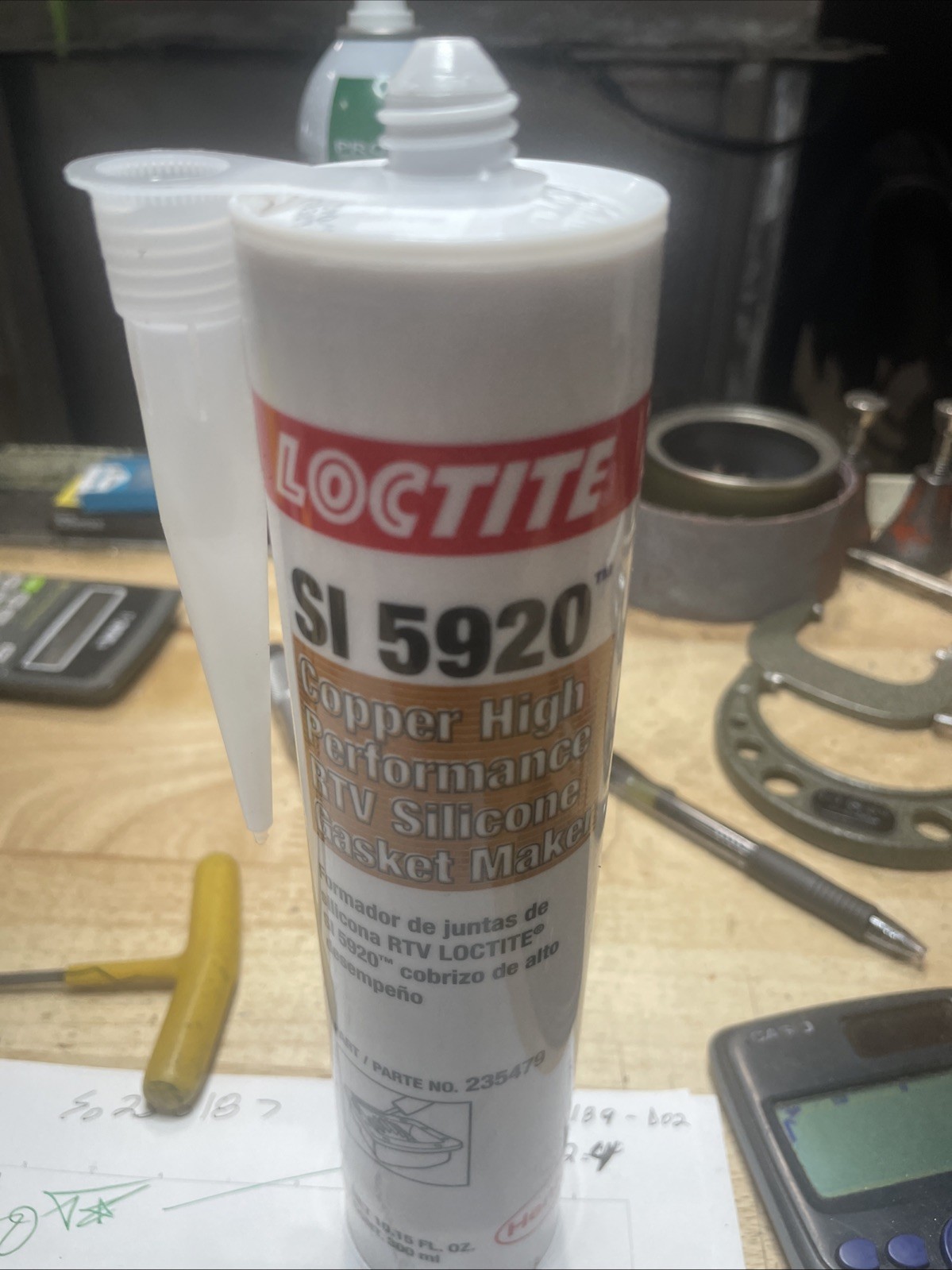 5 TUBES Loctite Si 5920 Copper High performance RTV Silicone Gasket Maker. New