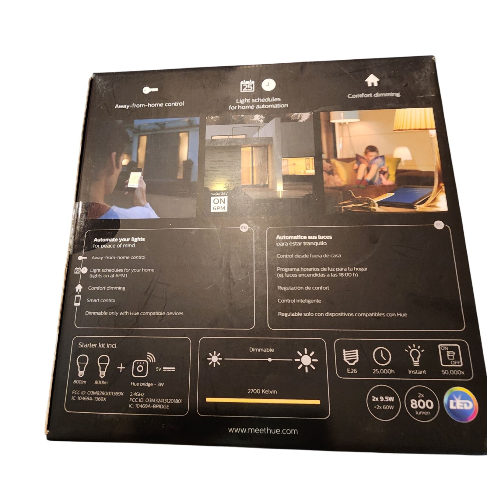 Philips Hue White Starter Kit With TP-Link Smart Wi-Fi Plug / +2 extra lights
