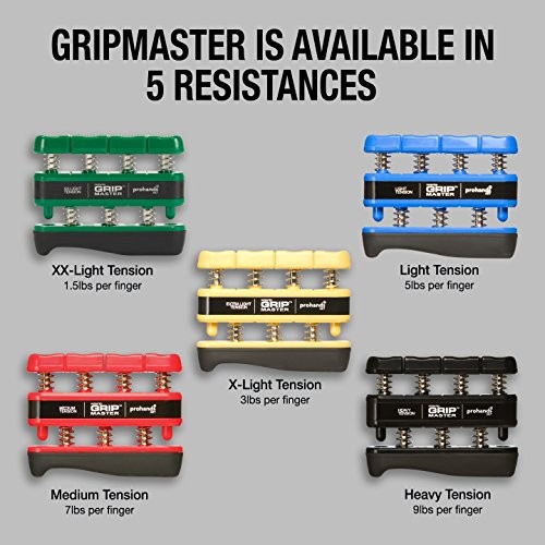 Gripmaster Hand Exerciser, Finger 3 lb (X-Light Tension) Yellow - Gripmaster