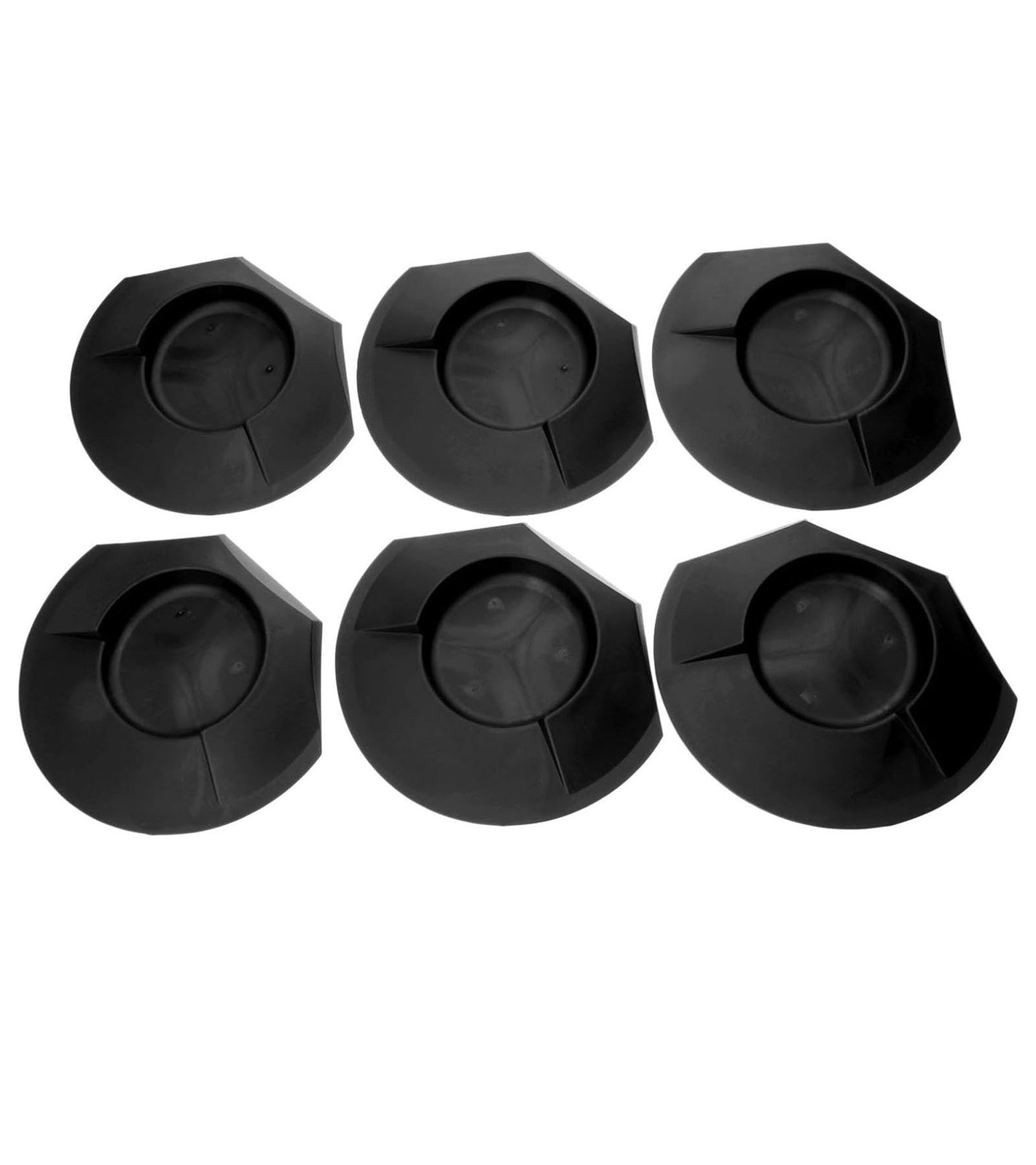 MUXSAM 6 Pieces All-Direction Putter Cups Practice Black Golf Putting Cup Gol...