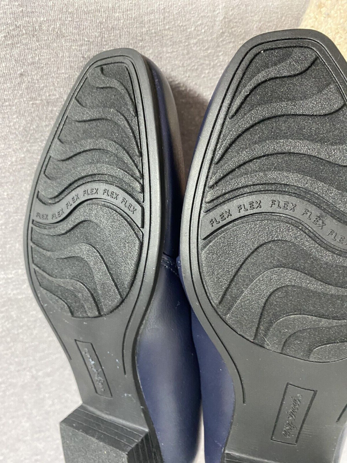 NEW Easy Street Shoes Aba Slip On Loafers Navy Stretch Womens 7.5W Super Flex