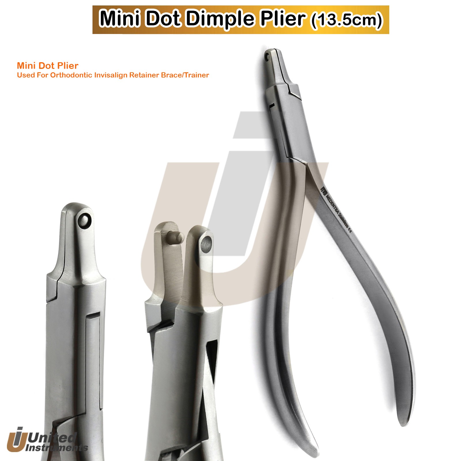 Dental Hole Punch Mini Dot Dimple Plier Clear Aligner Invisible Retainer Braces