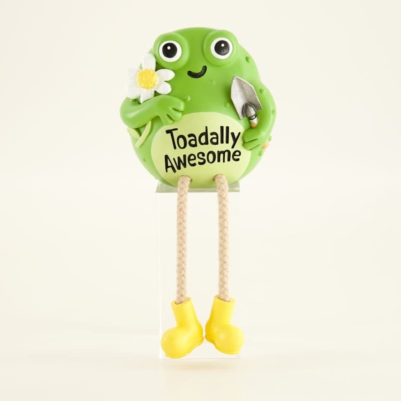 Frog Mini Planter Sitter Toadally Awesome Indoor Decor 3.5" x 3.5" x 6.75"