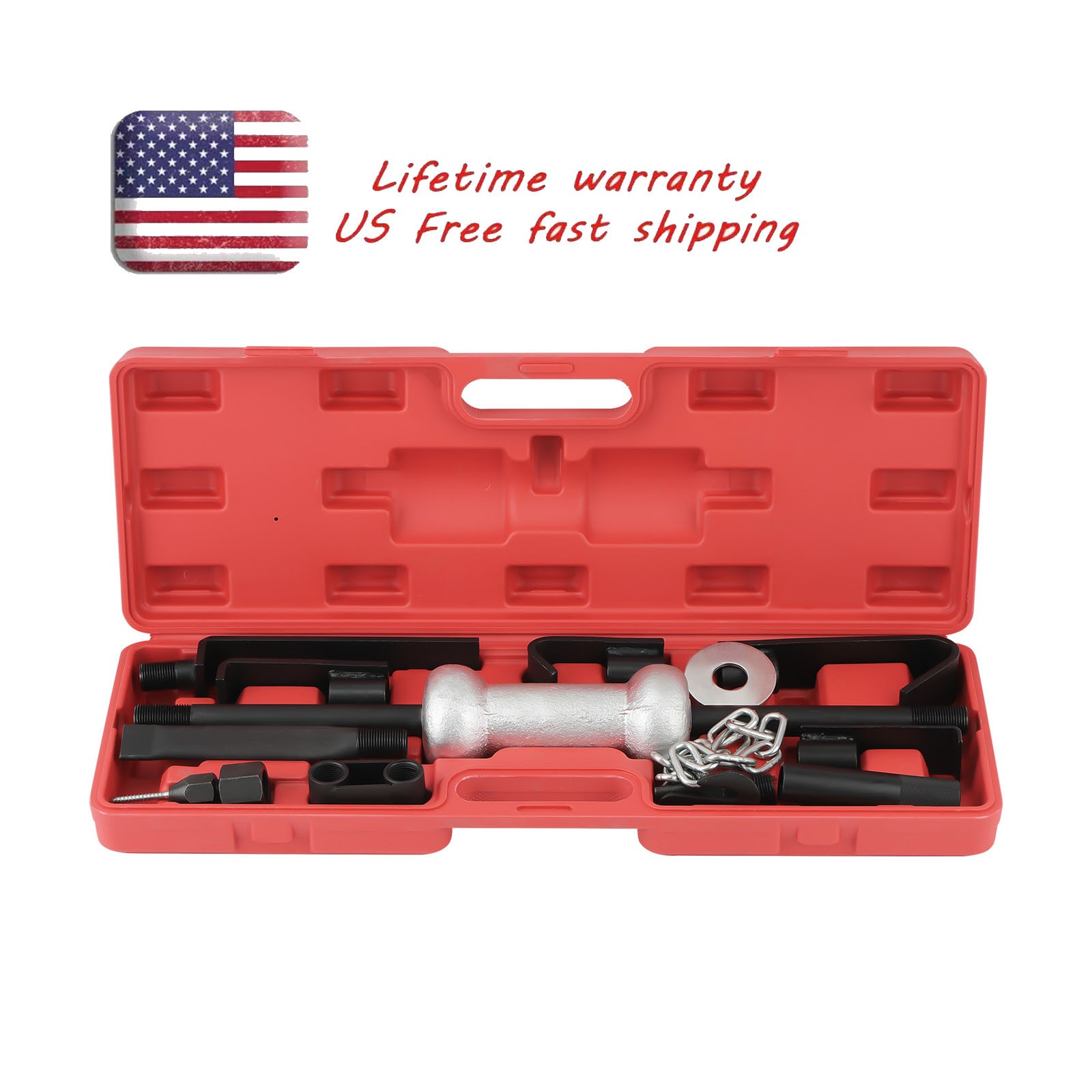13LBS Slide Hammer Dent Puller Auto Body Dent Repair Bearing Axel Set kits Screw