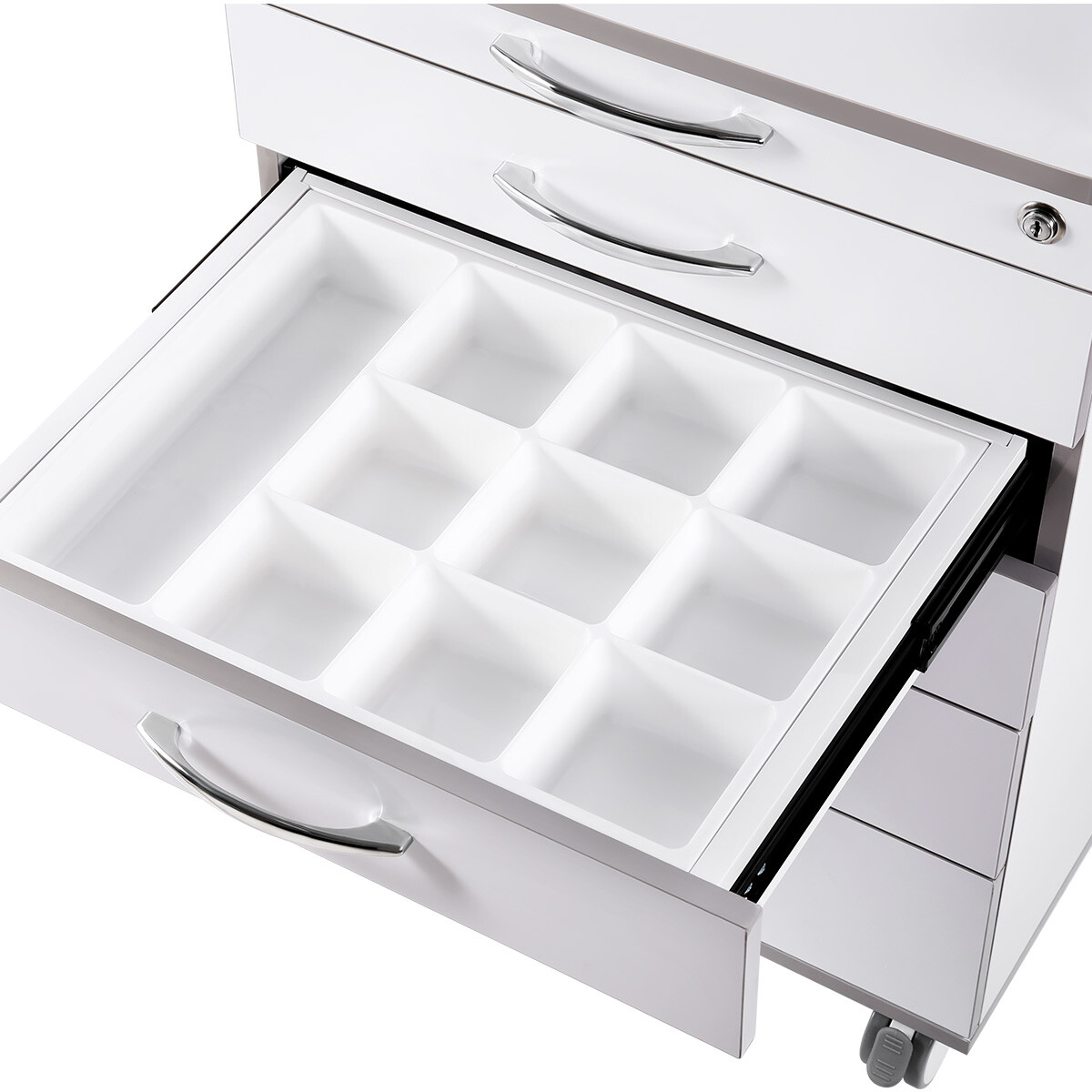 5 layers Medical Dental Trolley Carts Mobile Cart Instrument With 360° wheels