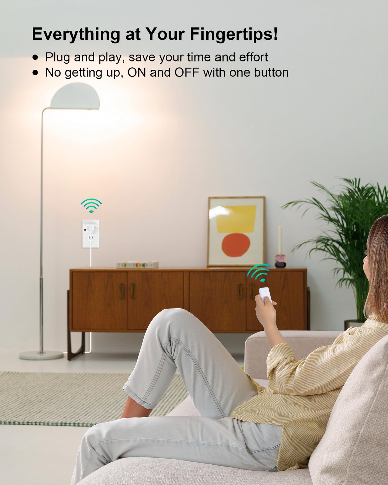 TREEWELL Remote Control Outlet, 200FT Long Range Wireless Light Switch, Mini ...