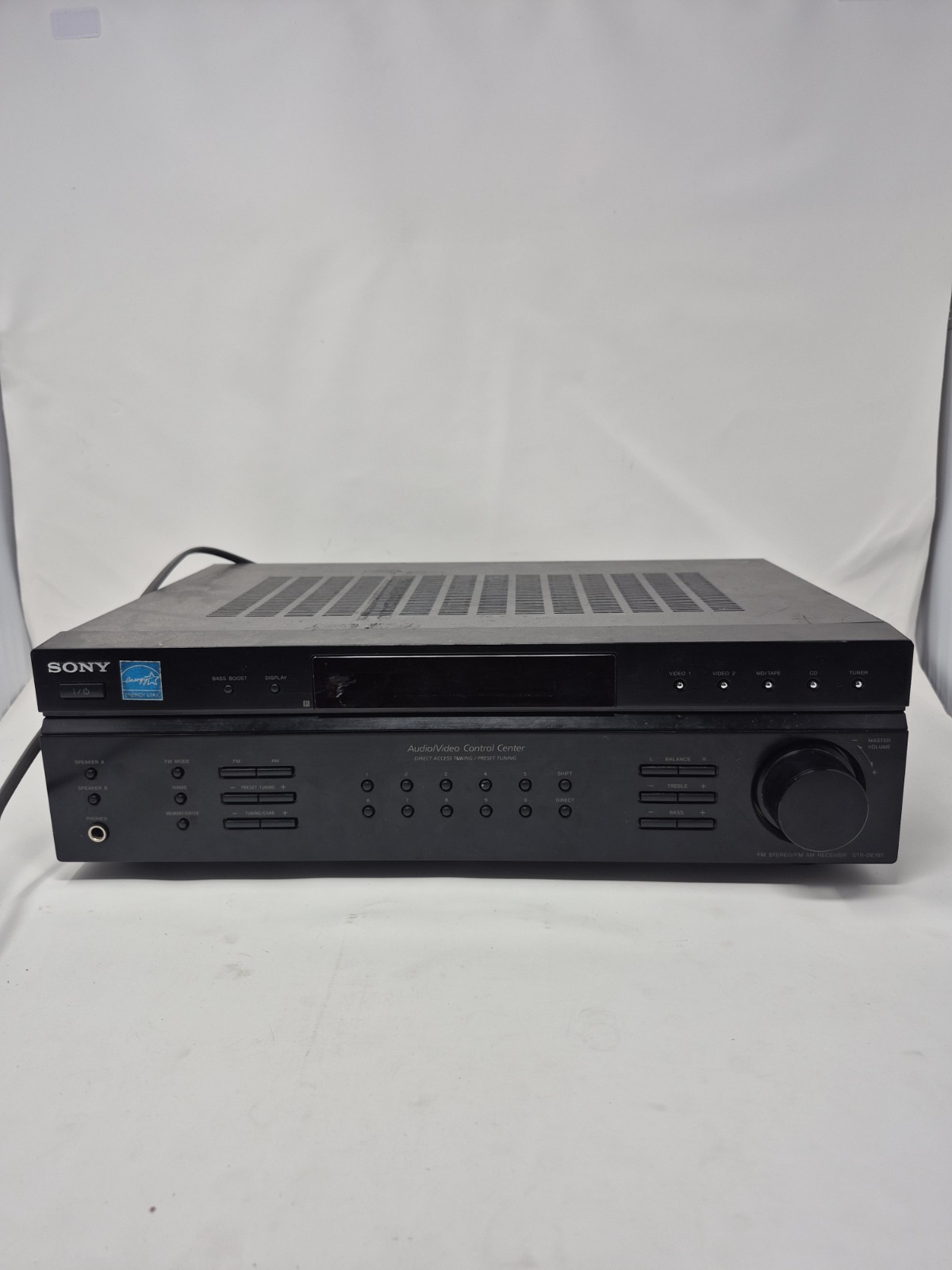 Sony STR-DE197 Stereo Receiver Amplifier Digital AM FM Tuner - Turns On/Untested