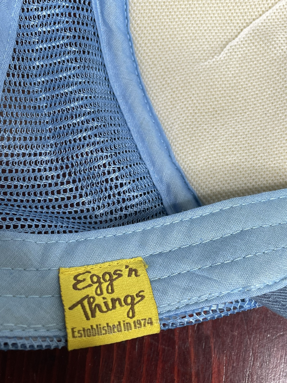 Eggs'n Things Hawaii Embroidered Blue Snapback Mesh Truckers Cap Hat USA