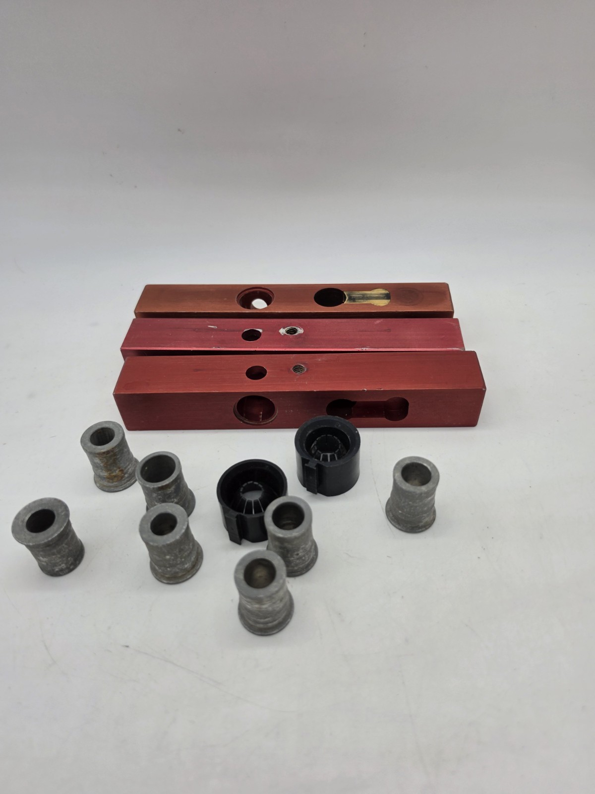 MEC 302 Charge Bars X 3 Red Aluminum Reloading # 78, 100 & 114 W/ Bushings Vtg