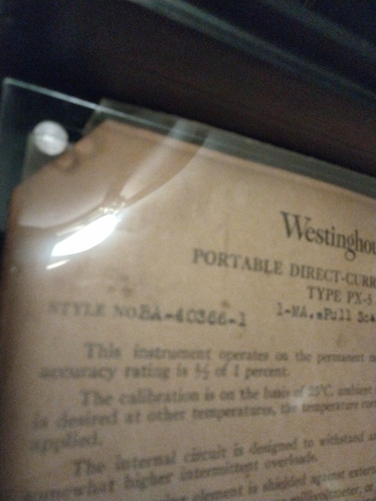 Westinghouse Direct-Current MiliVolt Meter Type PX-5 Bakelite Case USAF. U9