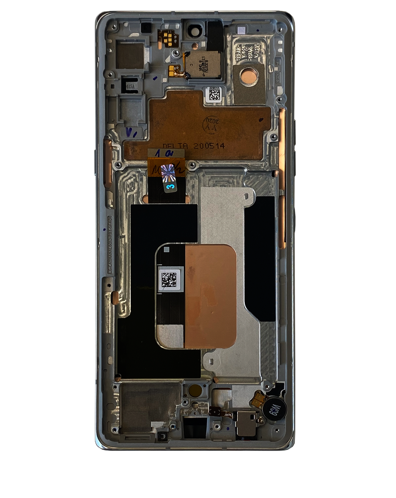 OLED Assembly With Frame Compatible For LG Velvet 5G Non-Verizon UW Frame - Gray