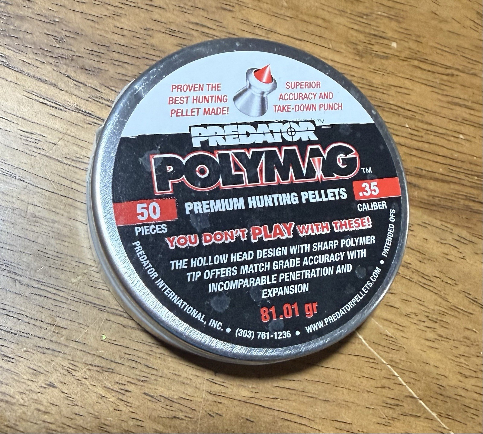 Predator Polymag Pellets, .35 Cal, 81.01 Grains, Pointed, 50ct
