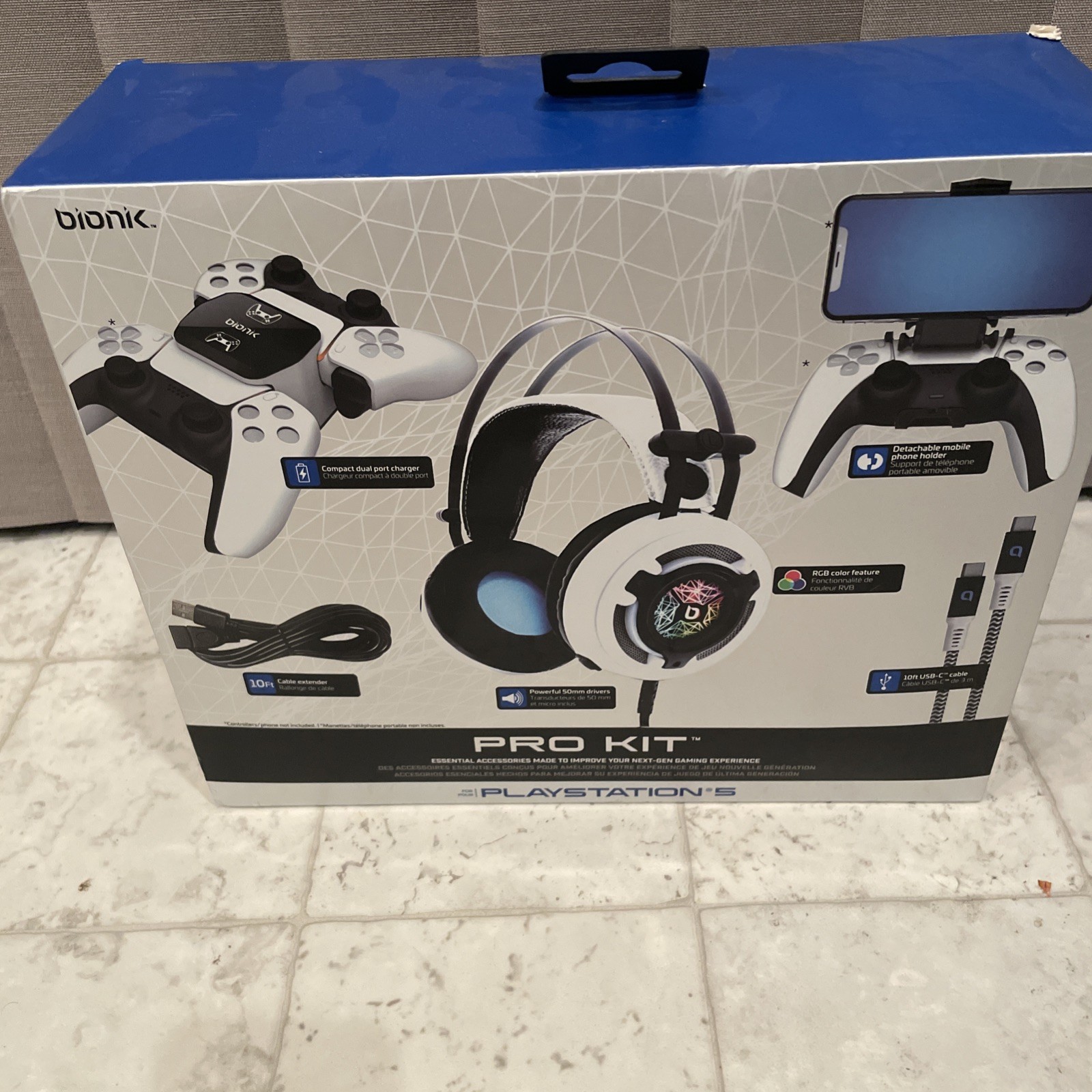 New Sealed Bionik Pro Kit+ (1755635) For PS5 PlayStation 5 w/ 2x Quickshot Pro