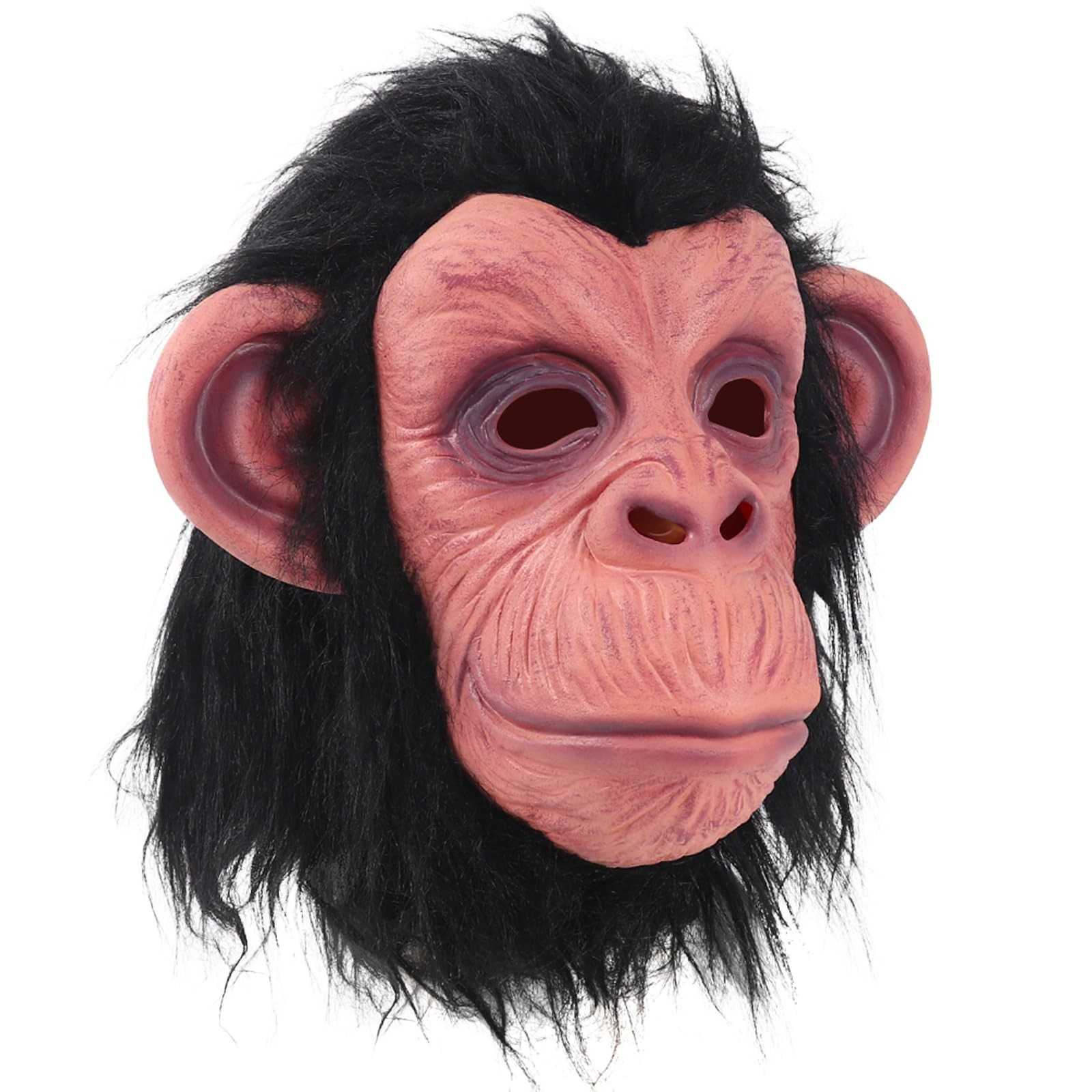 Monkey Mask Latex Full Head Animal Black Chimp for Large,