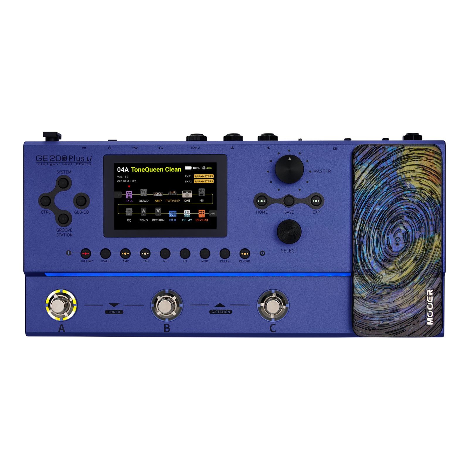 Mooer GE200 Plus Li Multi Effects Pedal with Rechargeable Battery 270 Sounds
