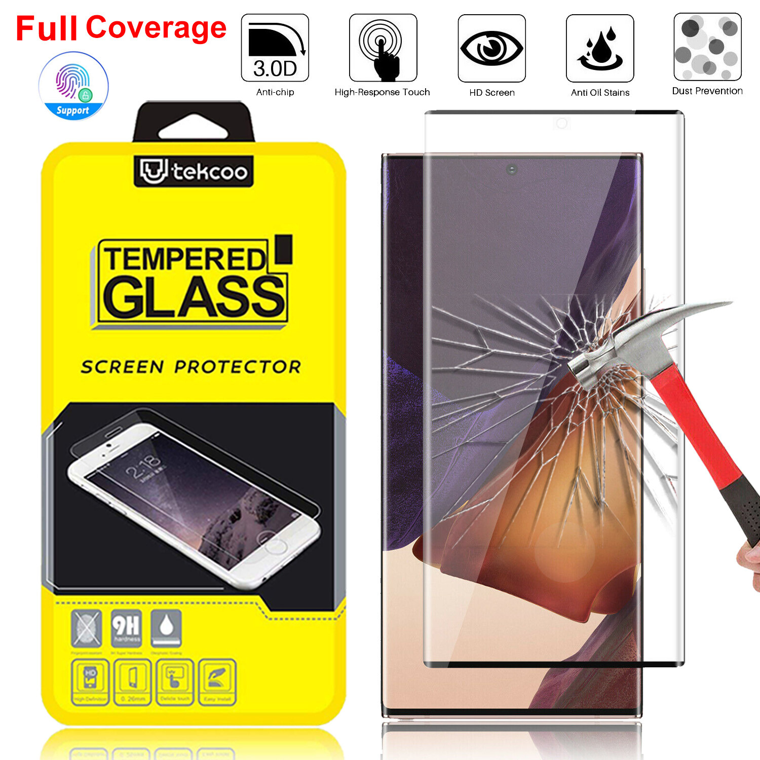 Samsung Galaxy Note 20/20 Ultra 5G Full Coverage Tempered Glass Screen Protector