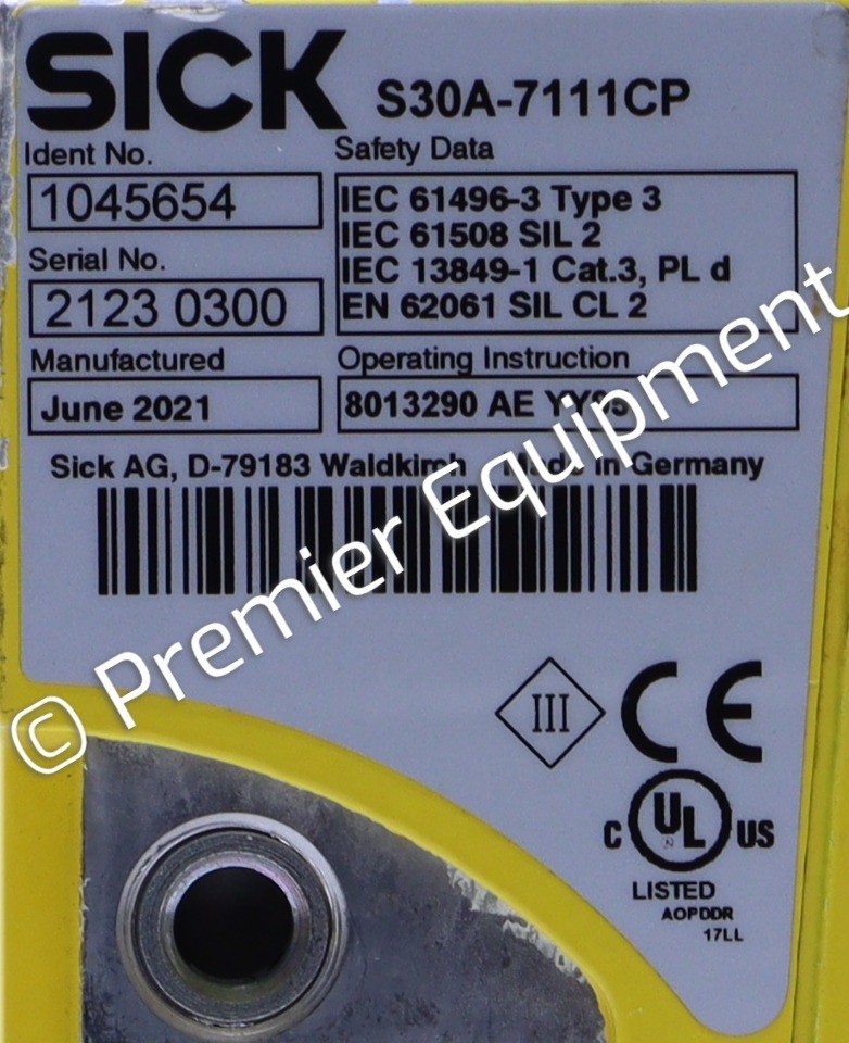 * SICK S30A-7111CP SAFTEY LASER SCANNER