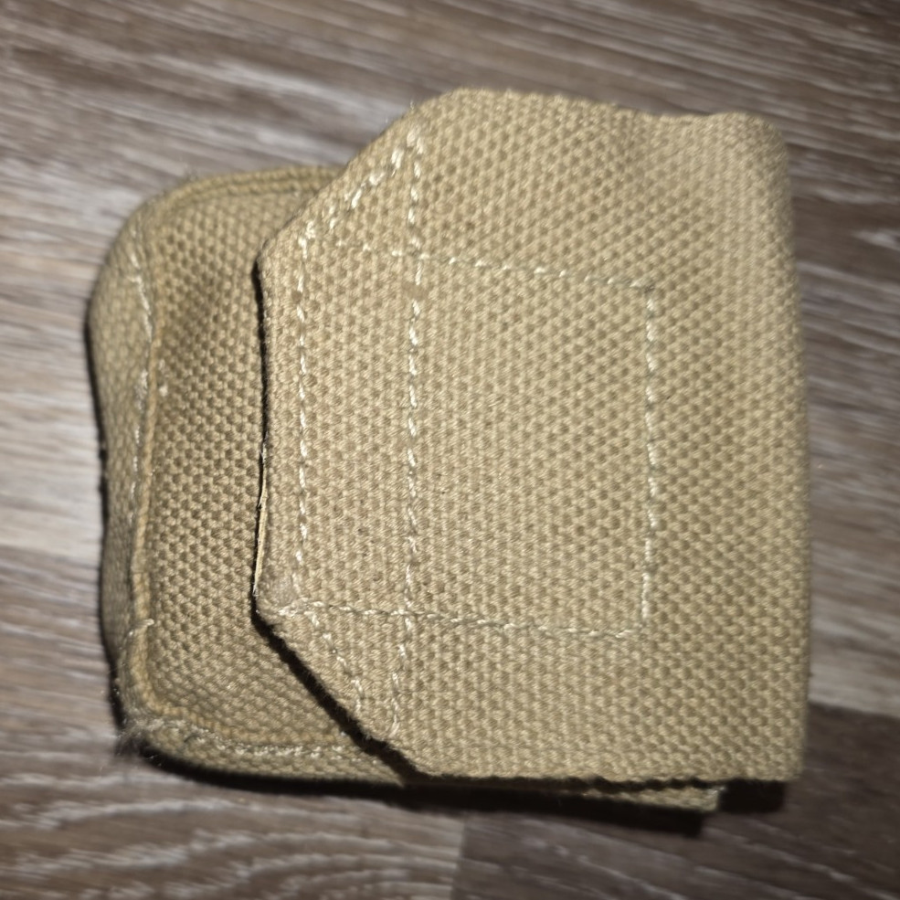 NOS,VTG Eagle Tan MOLLE Tactical Pouch Hook & Loop Closure Nylon 1 Pocket