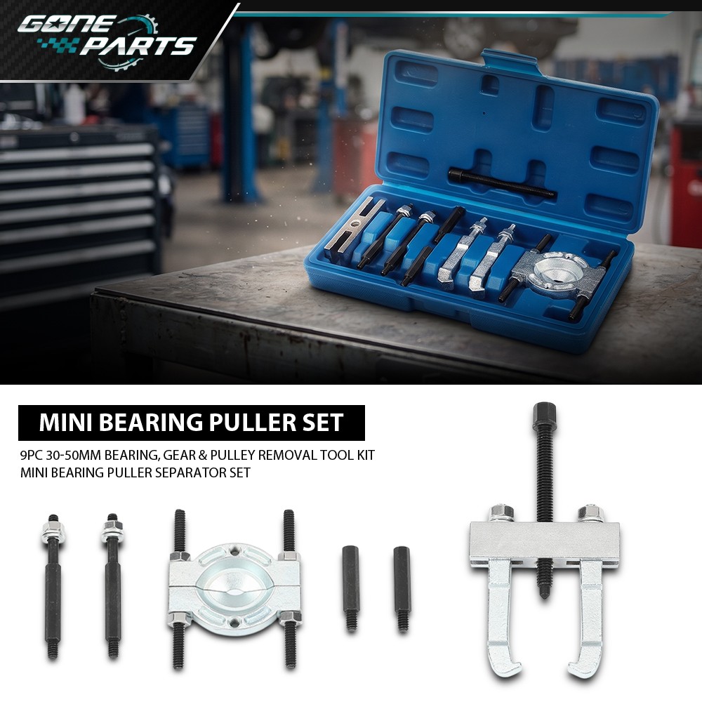 9-Piece Bearing Separator and Puller Set | Heavy Duty Bearing Splitter Puller