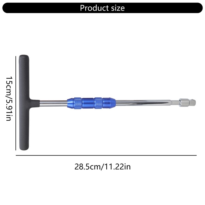 Quick Change T Handle Socket Wrench Set Include T Bar with 1/4" to 3/8" Adapter