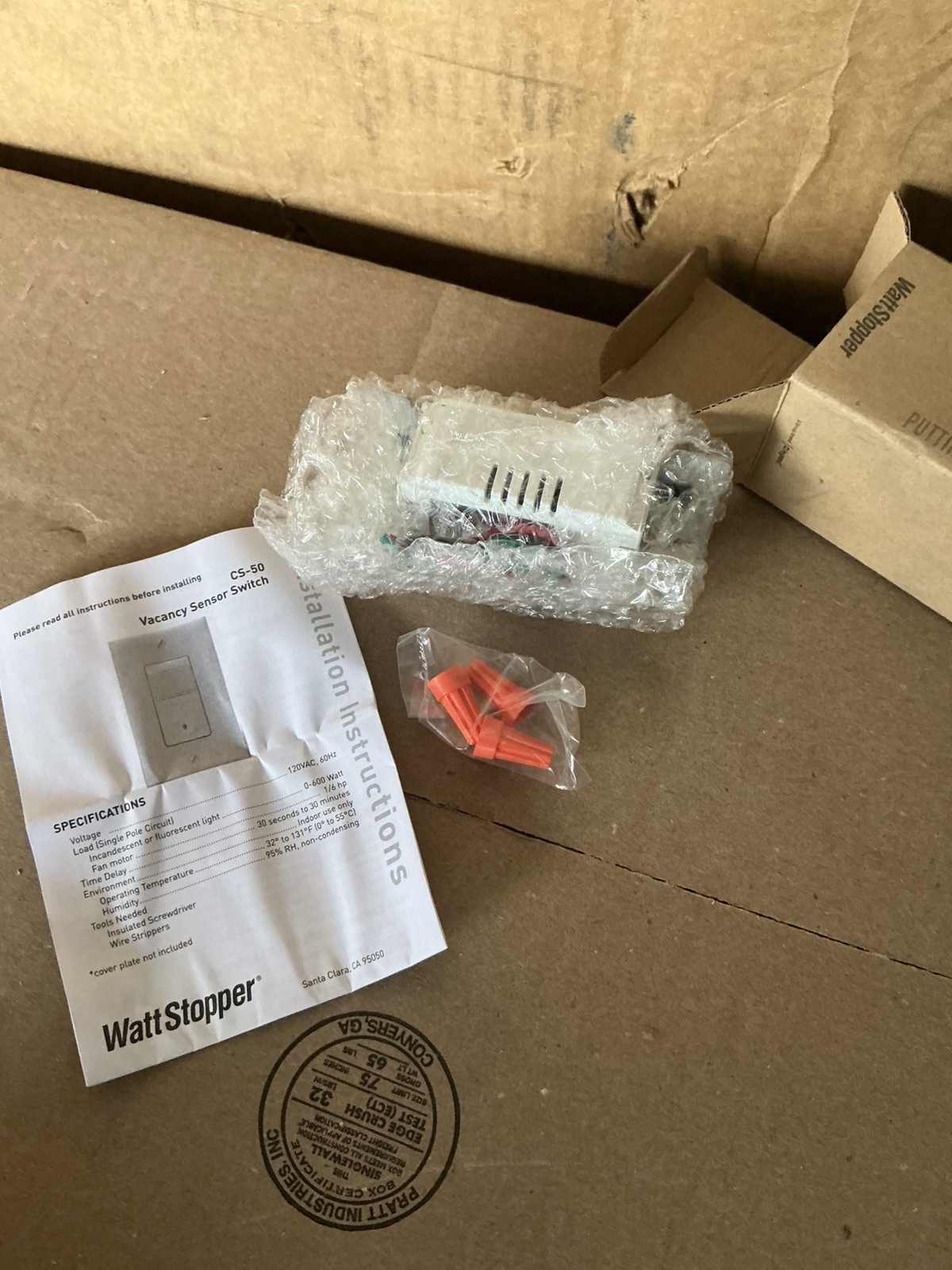 CS-50-W Legrand Wattstopper PIR Vacancy Sensor