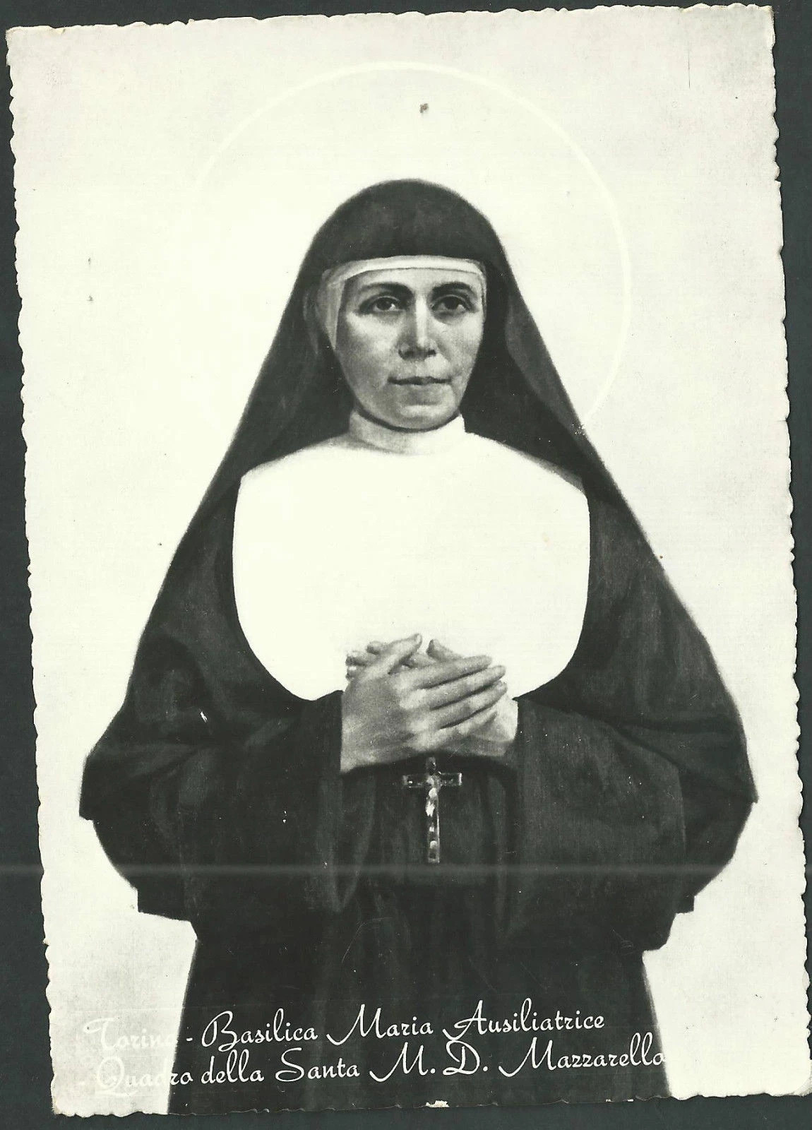 Holy card antique postale de Sta Luisa de Marillac image pieuse santino estampa