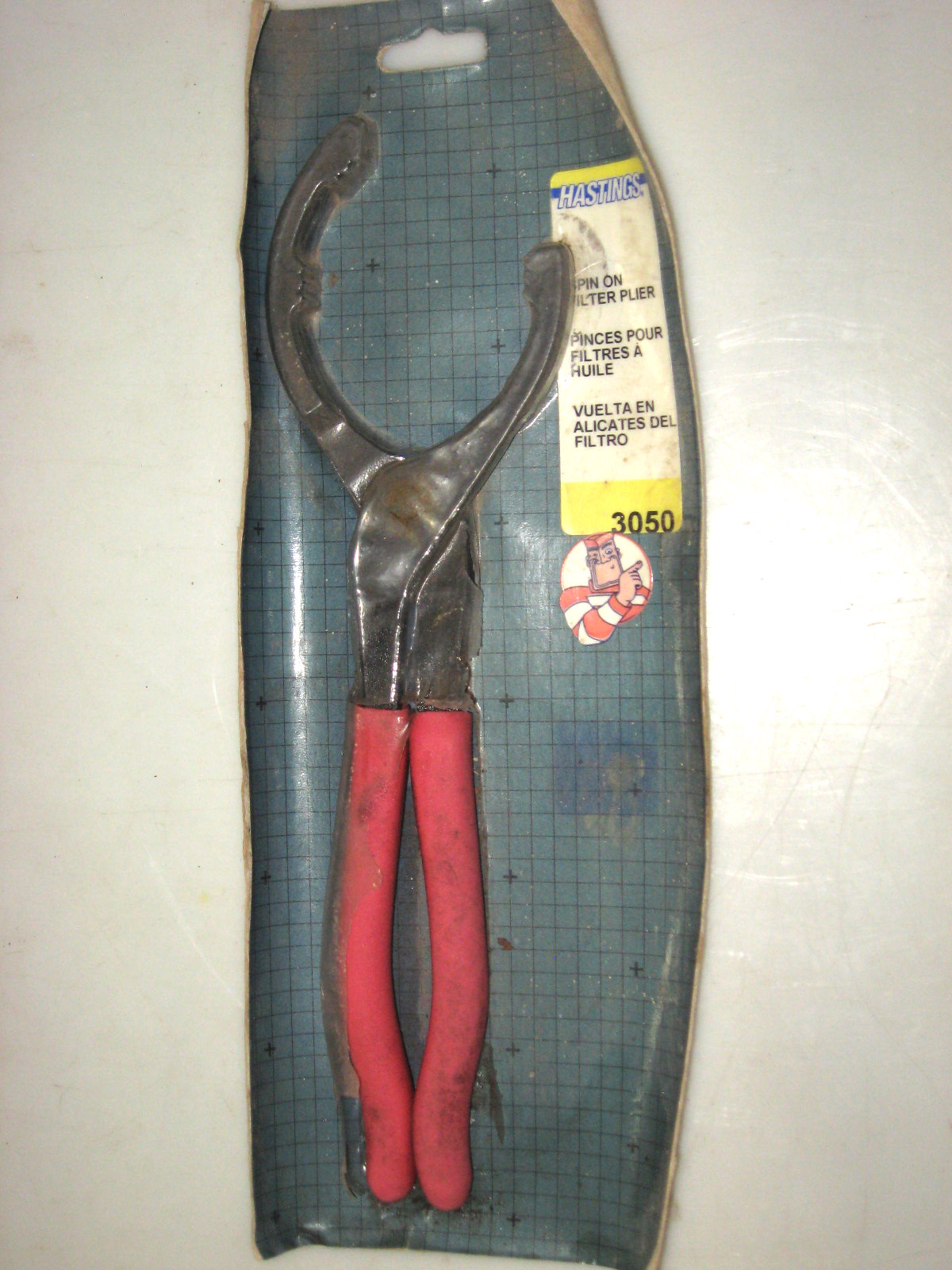 ADJUSTABLE OIL FILTER PLIERS for 3-1/8" to 4-1/4" filters, USA, HASTINGS # 3050