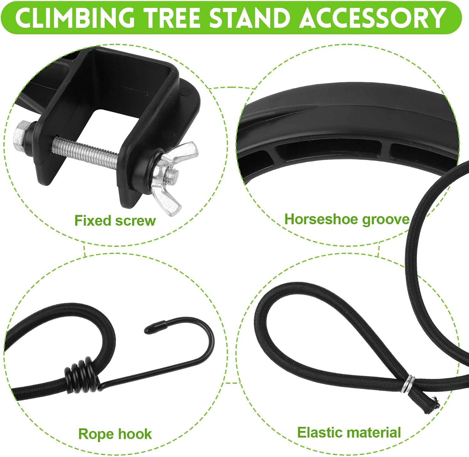 Climbing Tree Stand Accessories with Elastic Rope Adjustable Rapid Climb