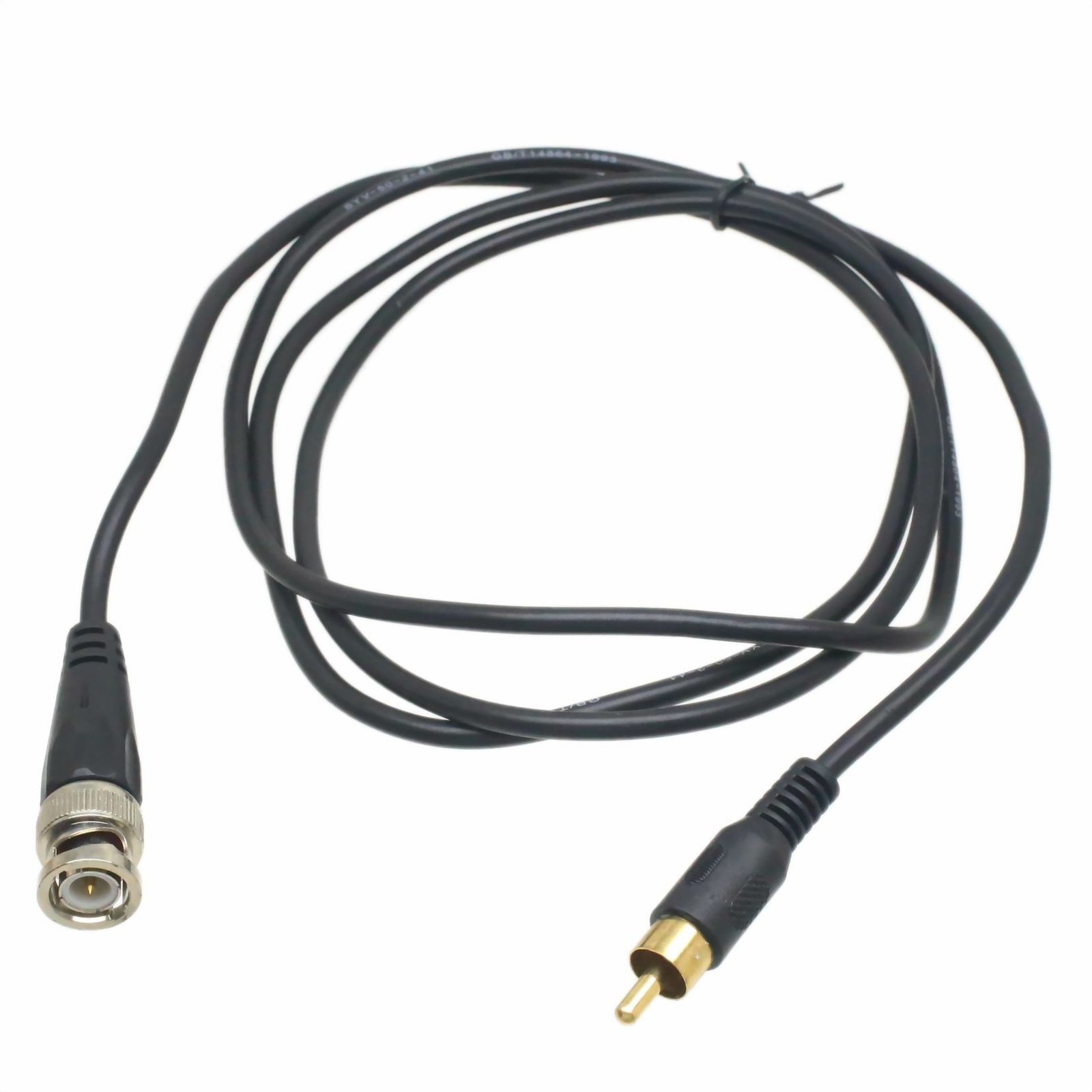 Adapter BNC plug male to RCA phono male 5FT cable for CCTV monitor video audio