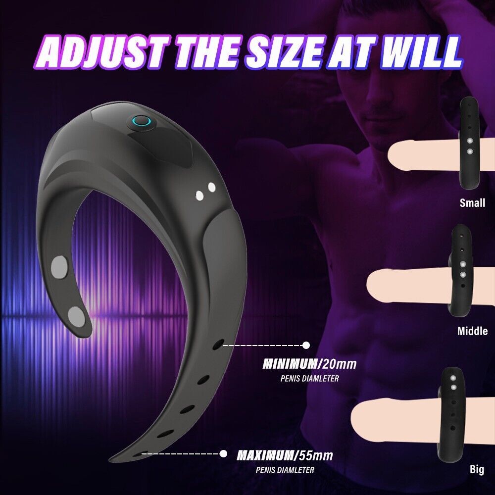 Rechargeable 10 Speed Electric Ring Penis Enhancer Delay Time for Male Couples