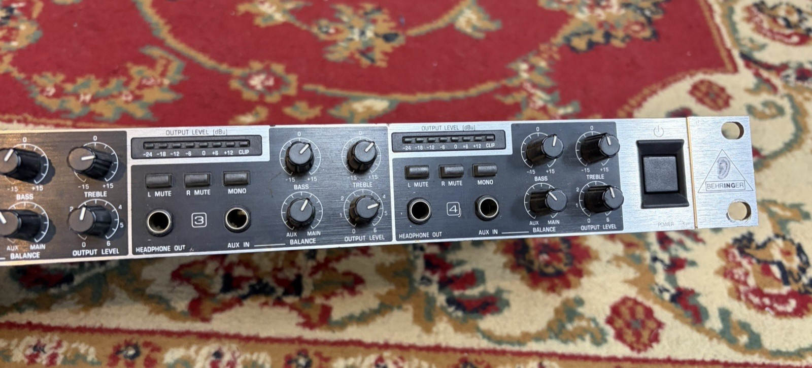 Behringer PowerPlay Pro 4-Channel Headphone Distribution Amplifier Model HA4600