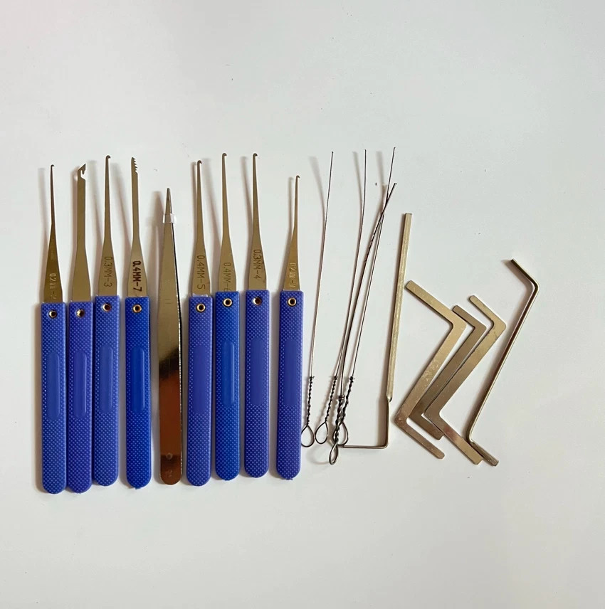 18-in-1 Broken Key Extractor Tool Kit w/ Tension Wrench for Home Use