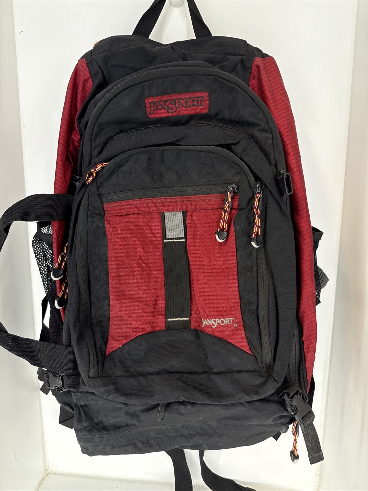 Vintage Jansport HIking Pack, Red Black