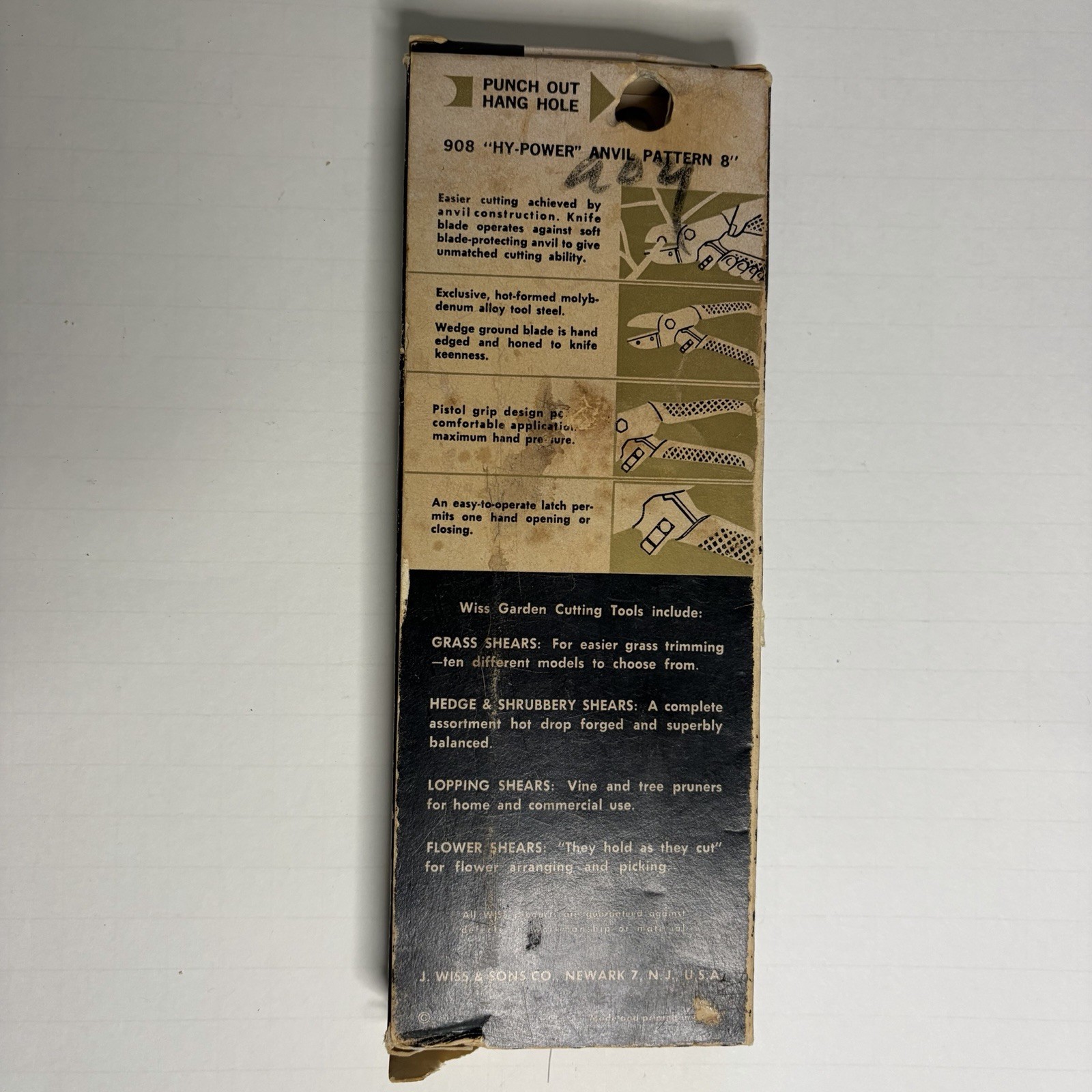 Wiss No.908 “Hy-Power” Anvil Pattern 8” Pruning Shears