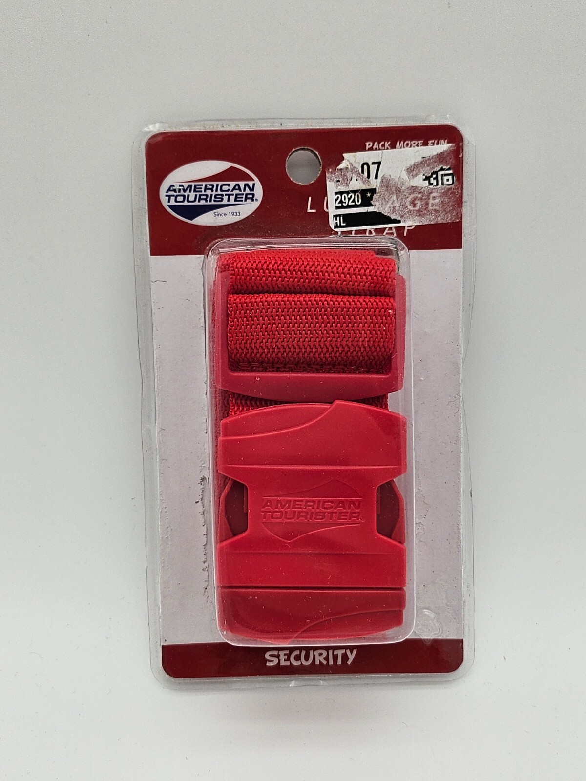American Tourister Security Luggage Strap Red