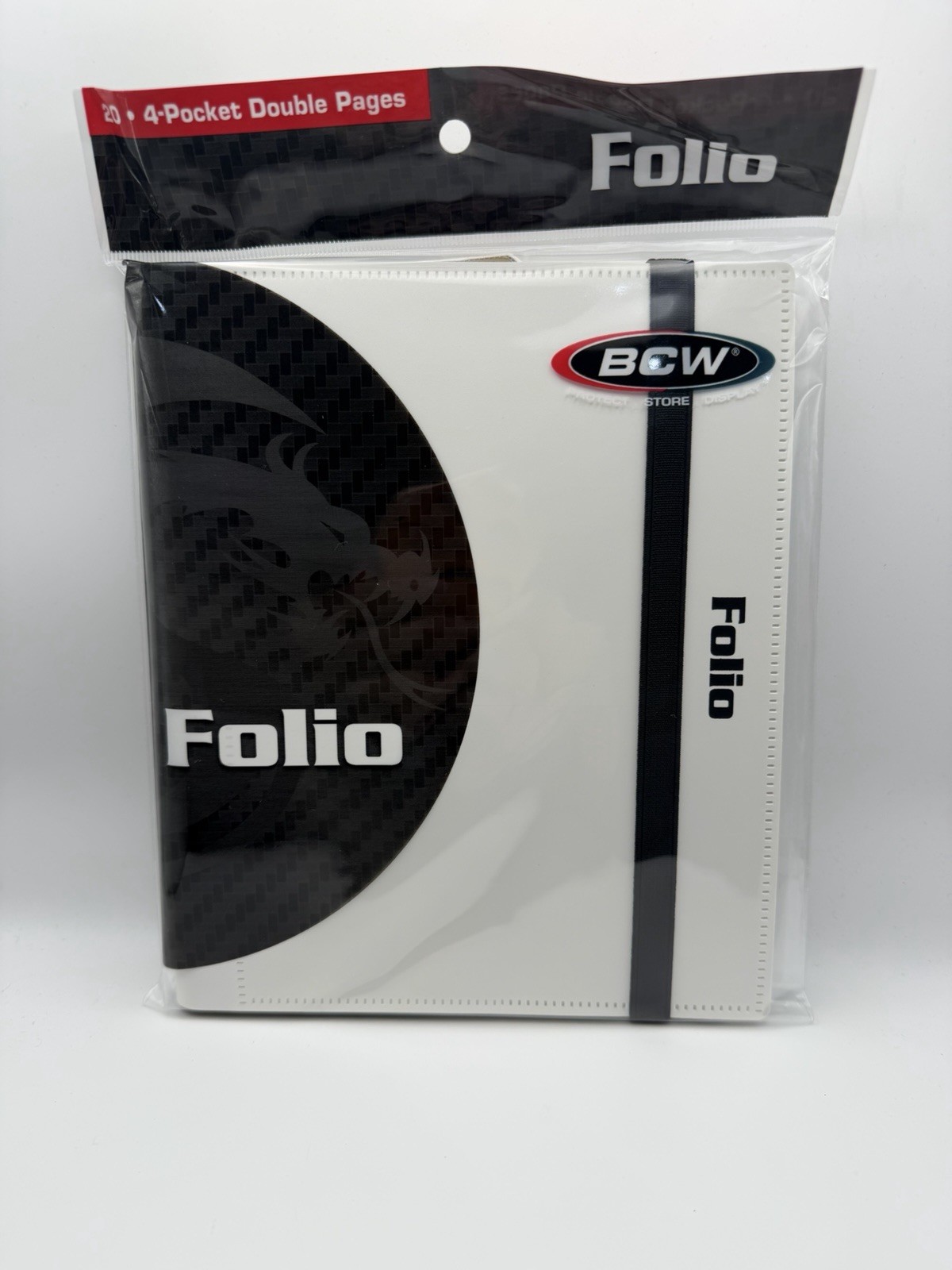 BCW Folio White 4 Pocket Double Pages Binder Album 160 Card Side Loading