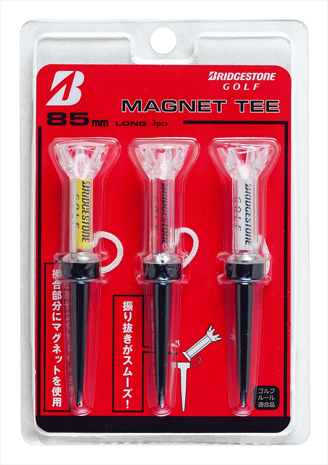 BRIDGESTONE GAGMTH Golf Magnet Tee 3pcs set 85mm Golf rule compatible F/S