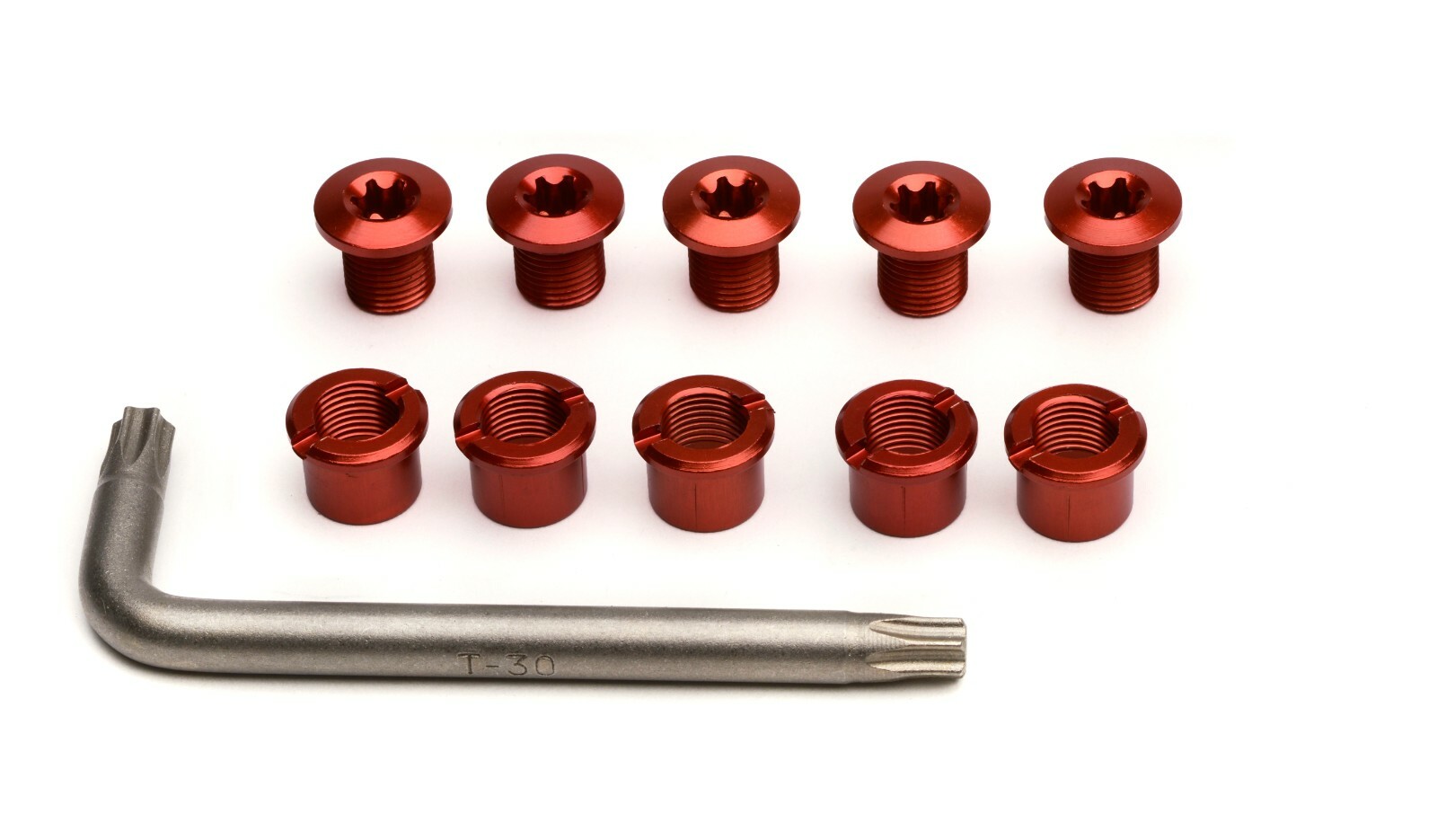 Vuelta TORX Alloy Chainring Bolt Set 8mm Double Red