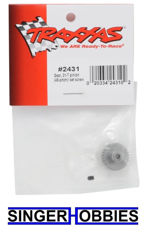Traxxas 2431 Gear 31-T pinion 48-pitch / set screw NEW IN PACKAGE TRA2431 TRA1