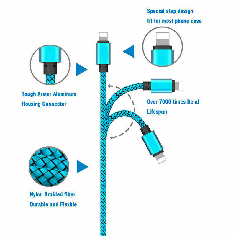 LOT Micro USB Fast Charger Data Sync Cable Braided Cord For Android 10FT