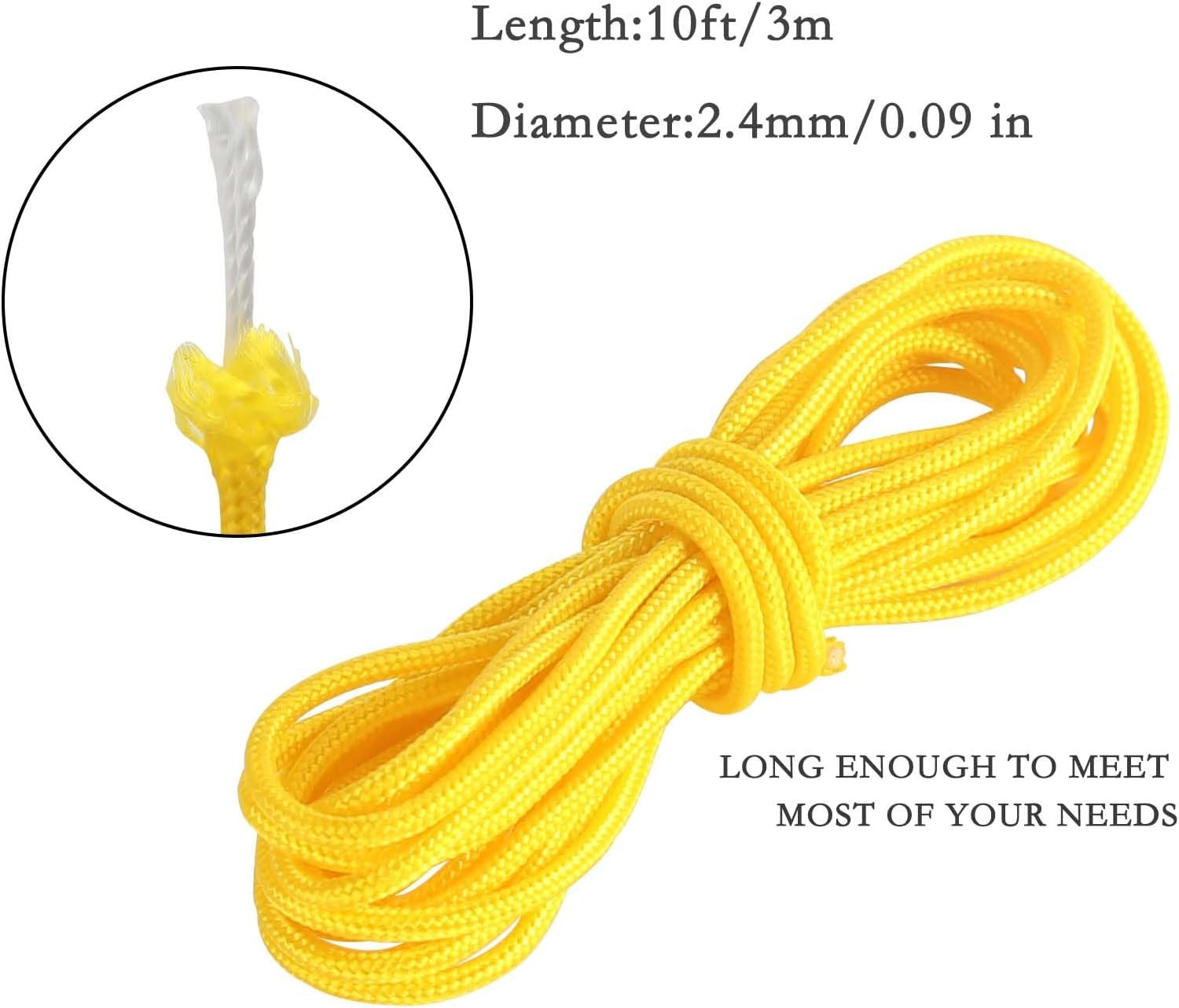 Bow String D Loop, 10 Ft. D Release Nocking Loop Rope for Compound Bowstring Ar