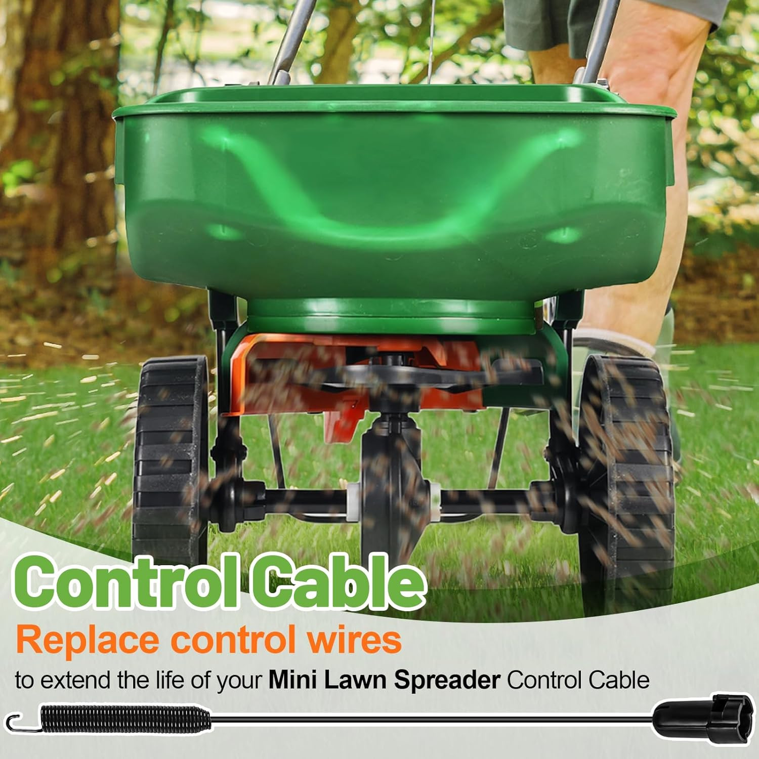 Lawn Spreader Control Cable, Compatible with Scotts Mini Broadcast Spreader, Law