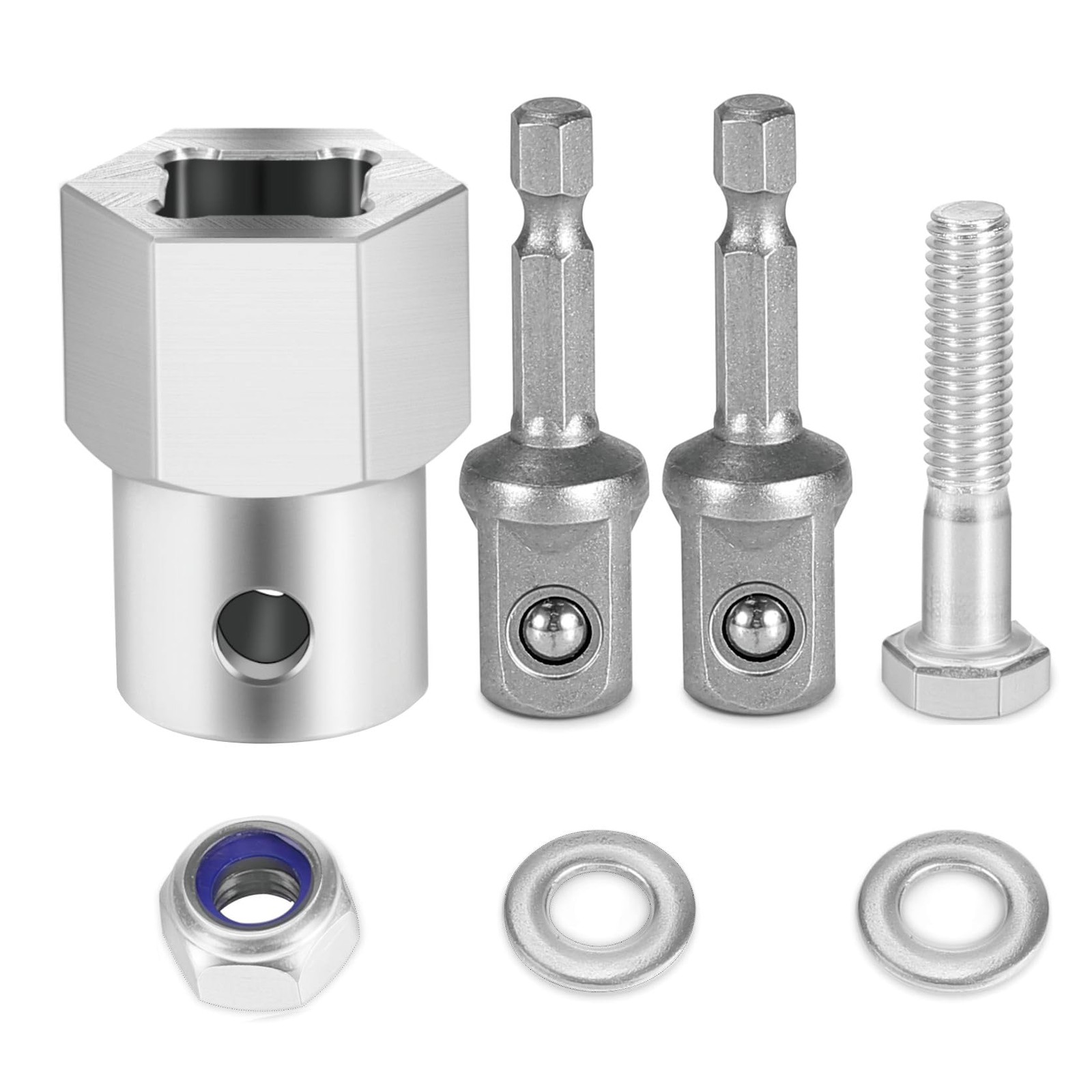 Upgraded Stainless Steel Top Wind Trailer Jack Crank Handle standard, silvel