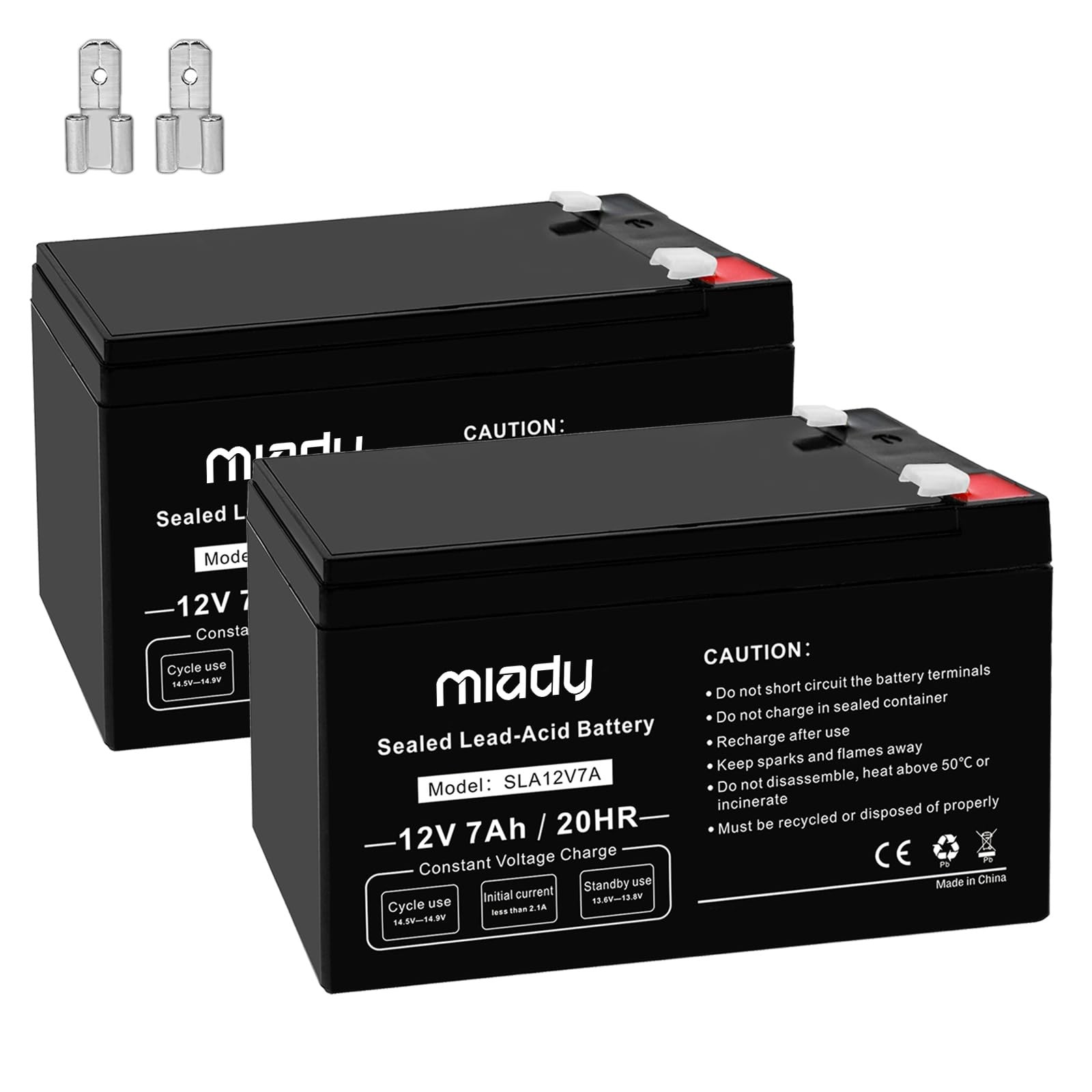 Keep Devices Running Longer - Miady 12V 7Ah Battery 2 Pack