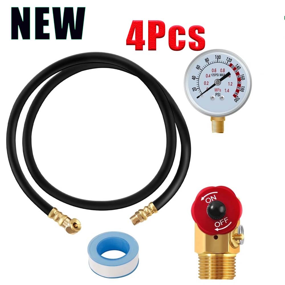 Air Tank Repair Kit Air Tank Valve Kit with Gauge, Come with Pressure US NEW