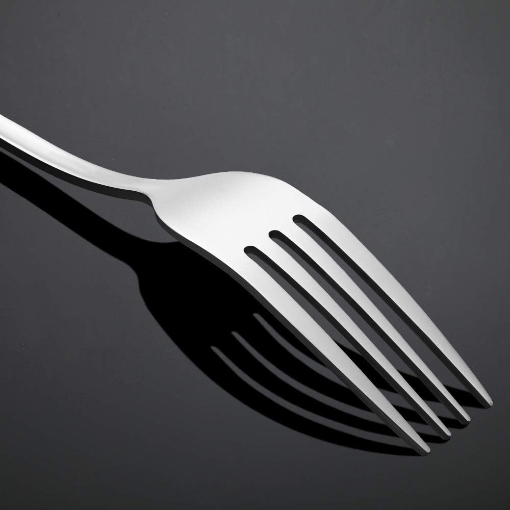 12pc Dinner Forks Set Stainless Steel Silverware Flatware Metal Kitchen Utensils