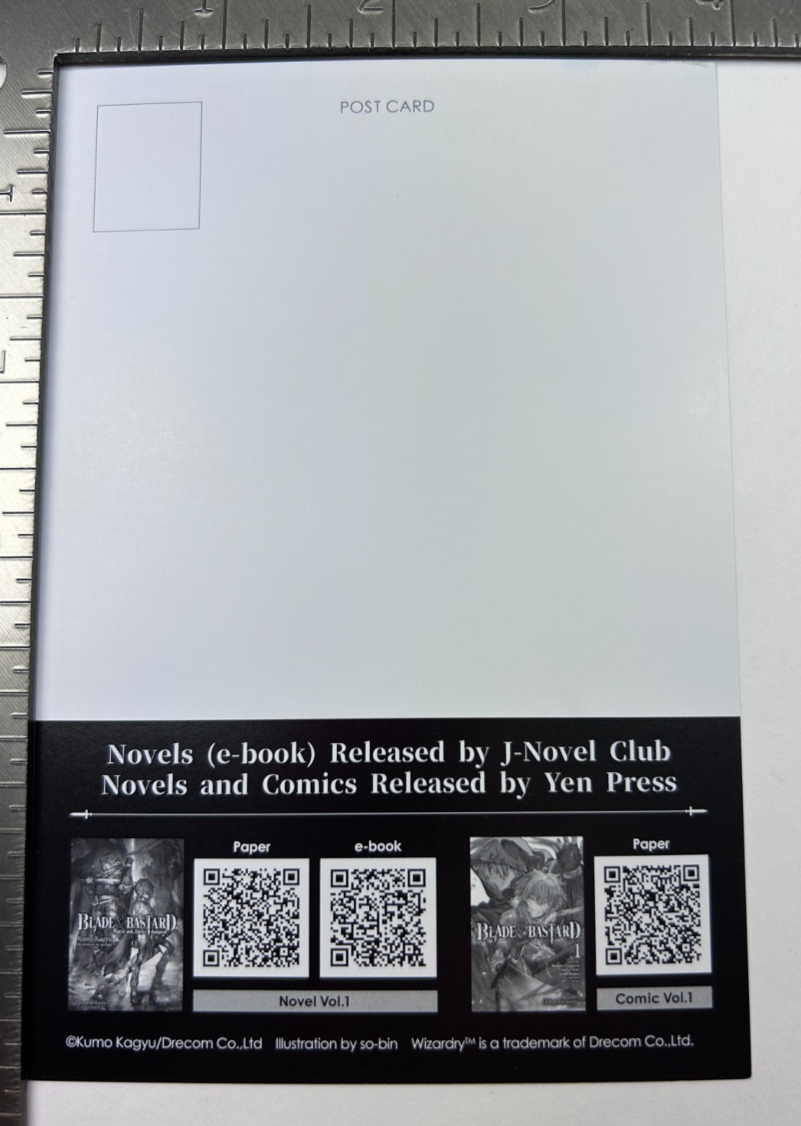Blade & Bastard Postcard 2025 NYCC Yen Press